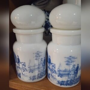 Charming Blue and White Ceramic Jars